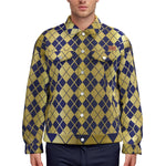 ARLEQUIN BLUE Unisex Lapel Jacket Cotton