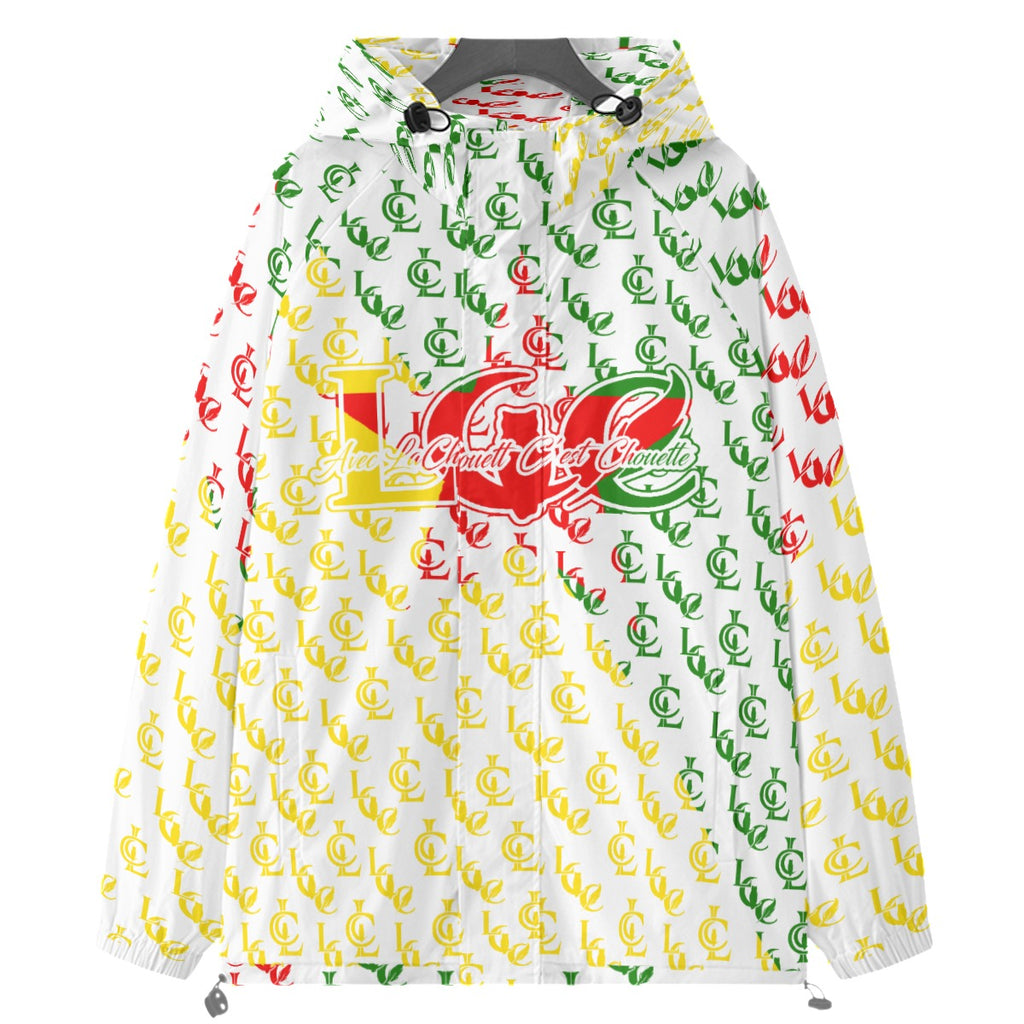 LCC NEW RICH YANA WHT Raglan Windbreaker With Zipper Closure