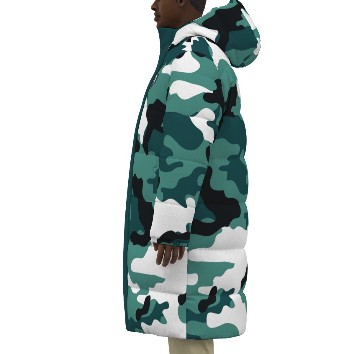 CAMOUFLAGE MORPH Unisex Long Down Jacket