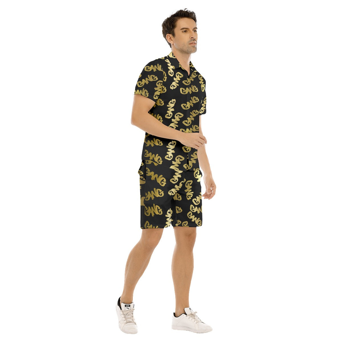 GANG X3 GOLDBLC Men's Short Sleeve Shirt Set