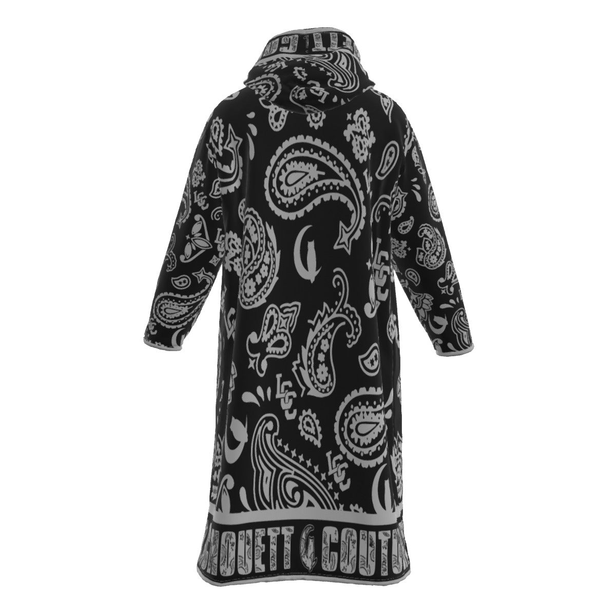 BANDANA PAISLEY BLC Unisex Long Fleece Zip Up Windbreaker