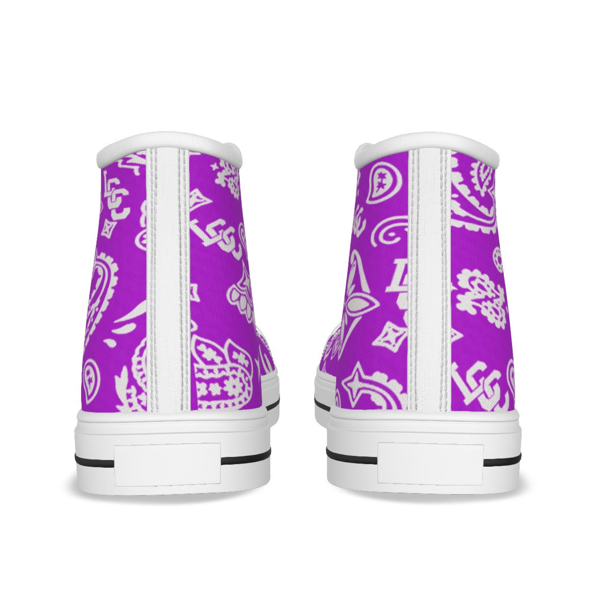 BANDANA PAISLEY GRAPES High Canvas Shoes