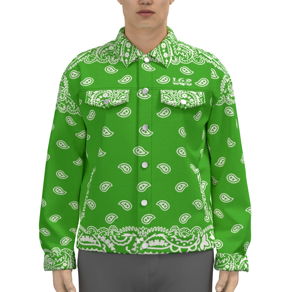 BANDANA FULLY GREEN Unisex Lapel Jacket