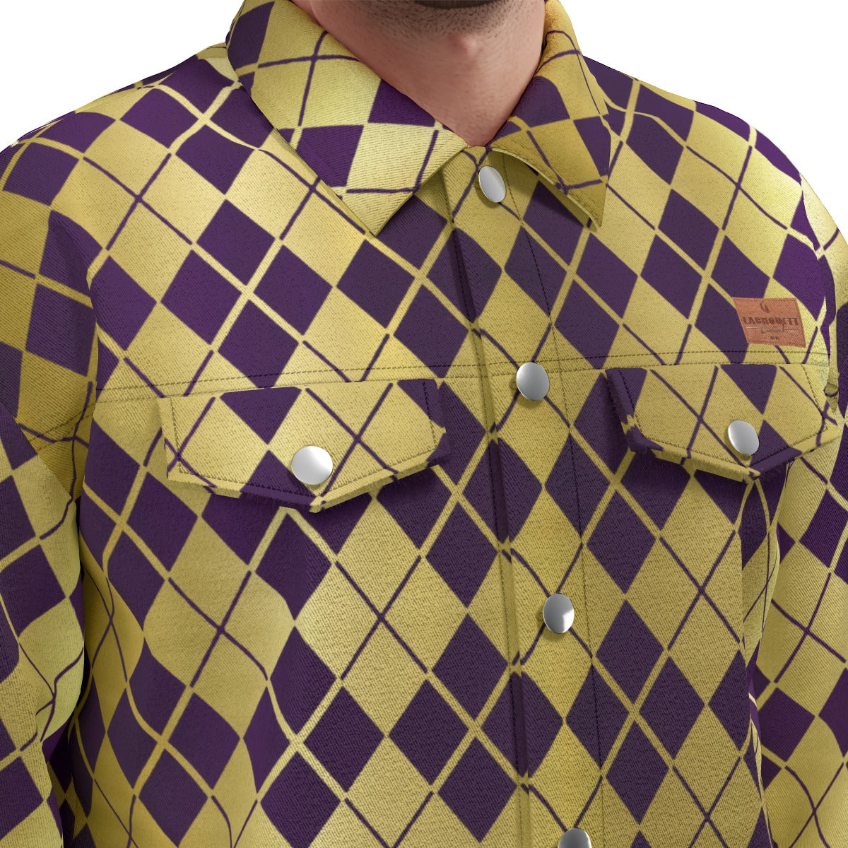 ARLEQUIN GRAPES Unisex Lapel Jacket Cotton