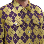 ARLEQUIN GRAPES Unisex Lapel Jacket Cotton