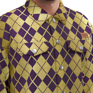 ARLEQUIN GRAPES Unisex Lapel Jacket Cotton