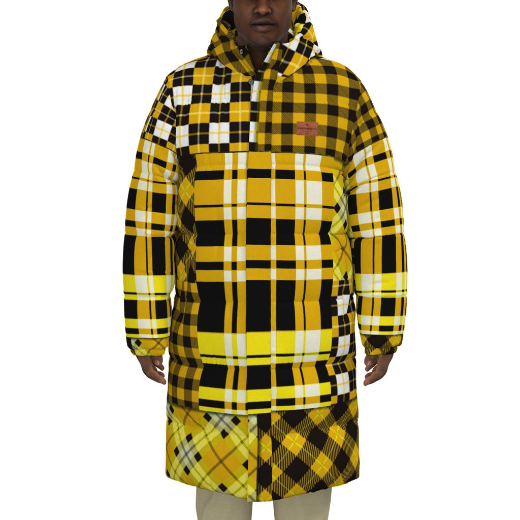 FLEXIN PLAID YWL Unisex Long Down Jacket