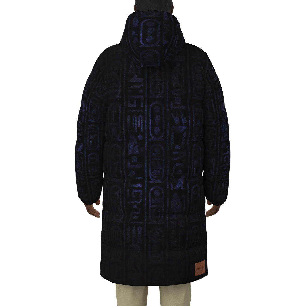 HIEROGLYPH Unisex Long Down Jacket