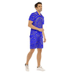 CRYPTO KMT BLUE Men's Short Sleeve Shirt Sets
