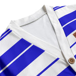 STRIPE UP CRIPTONITE Unisex V-neck Cardigan With Button Closure