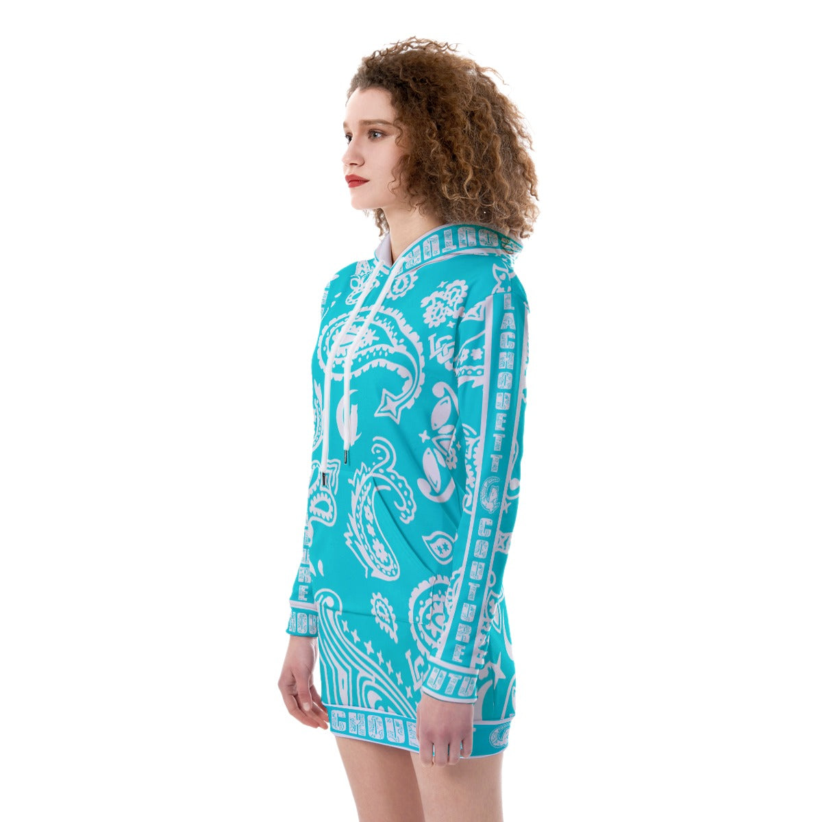 BANDANA PAISLEY TRQSE Women's Heavy Fleece Long Hoodie