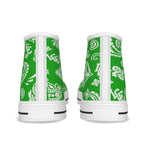 BANDANA PAISLEY GREEN High Canvas Shoes