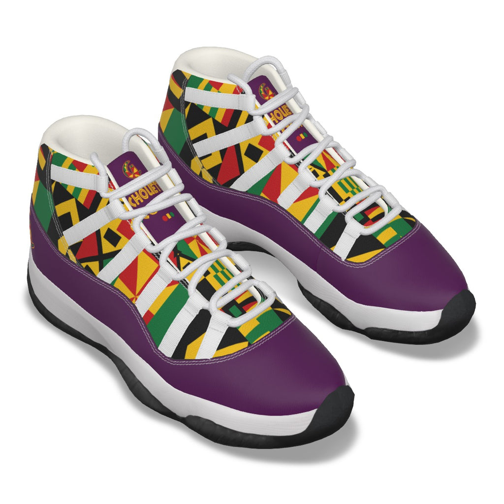 KENTE BUTAN PRPLE High Top Basketball Shoes