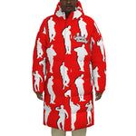 C-WALK RED Unisex Long Down Jacket