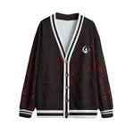 HOTEP LCC RED Unisex V-neck Cardigan With Button Closure
