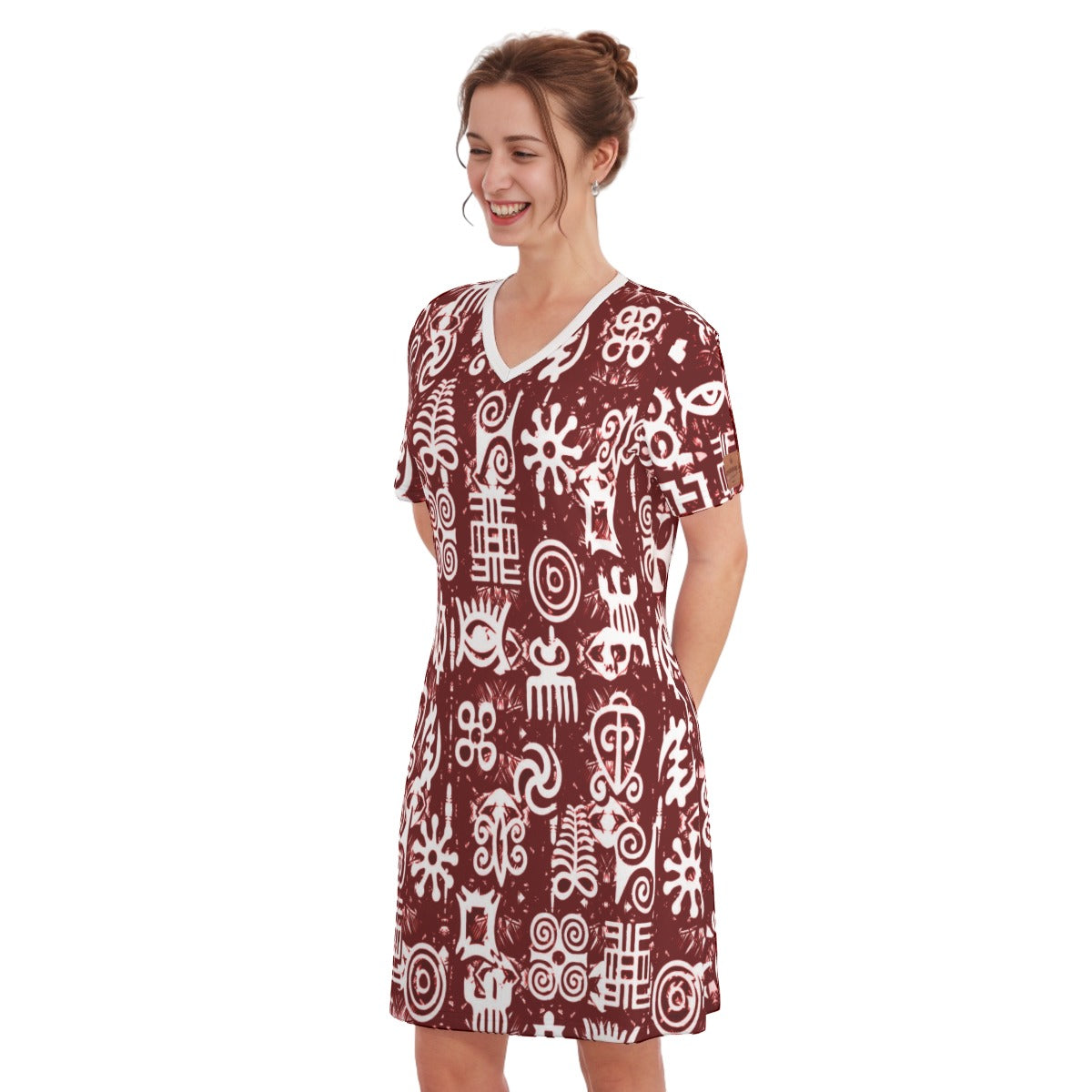 ADINKRA MXBRDX Women's Round Neck Dress