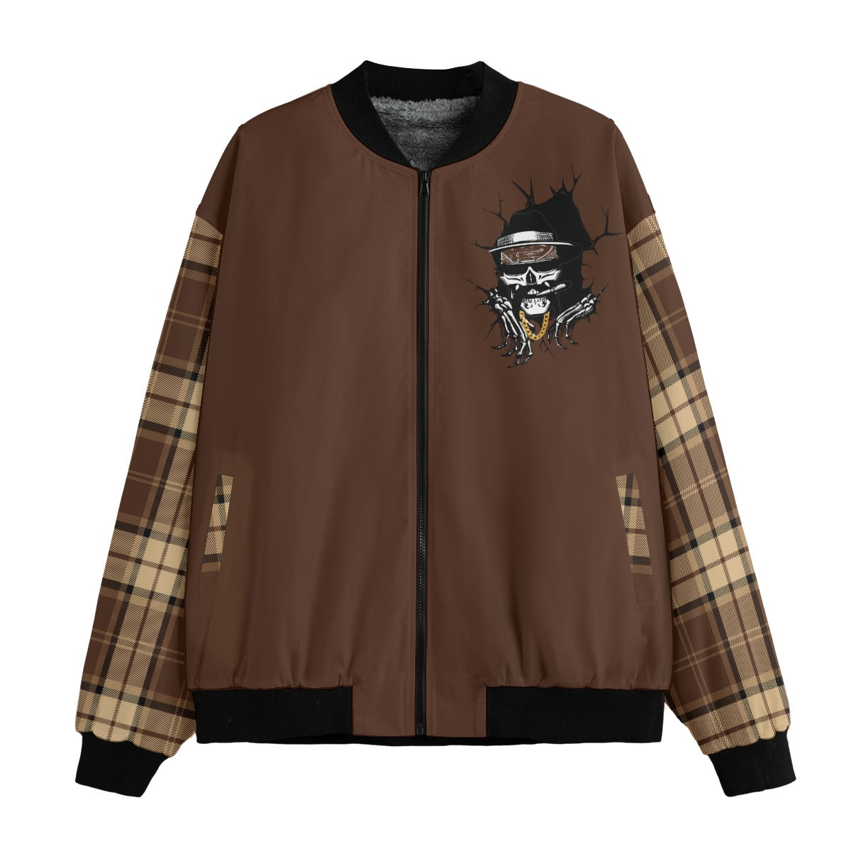 LOS CRMINALES BRWN Bomber Jacket