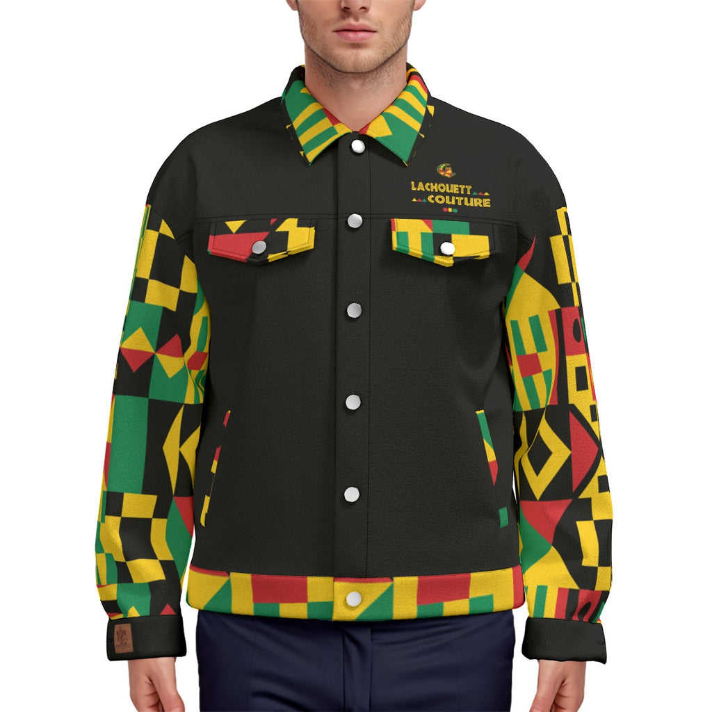 KENTE BUTAN Unisex Lapel Jacket