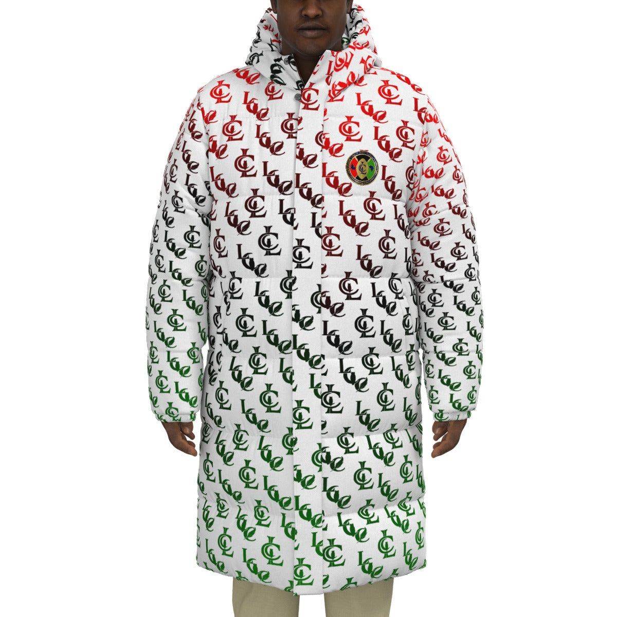 LCC RBG WHT Unisex Long Down Jacket