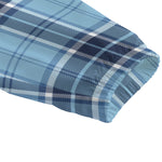 PLAID STYLE BLUE Unisex Jacket With Zipper