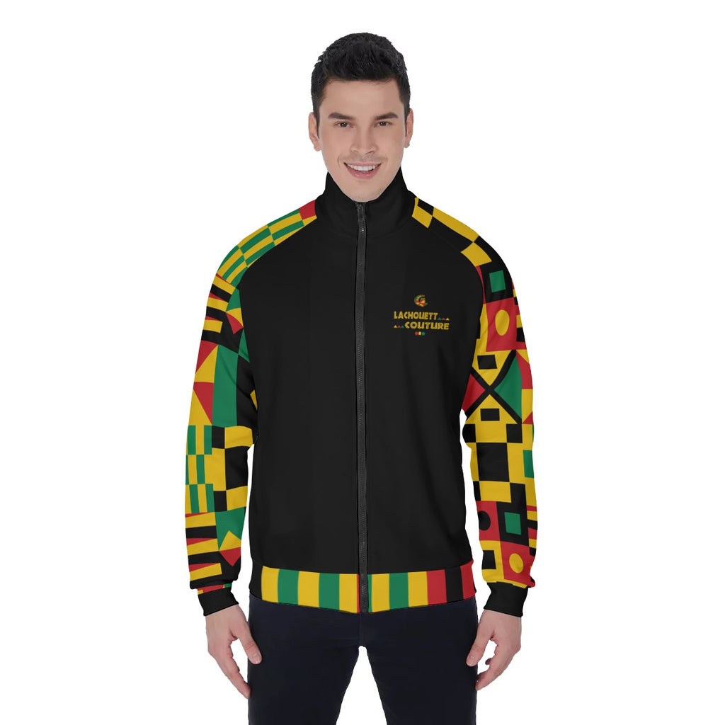 KENTE BUTAN BLC Men's Stand Collar Jacket