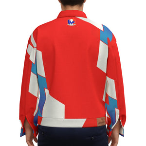 FRANCE RED Unisex Lapel Jacket