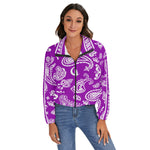 BANDANA PAISLEY GRAPES Women's Zip Jacket