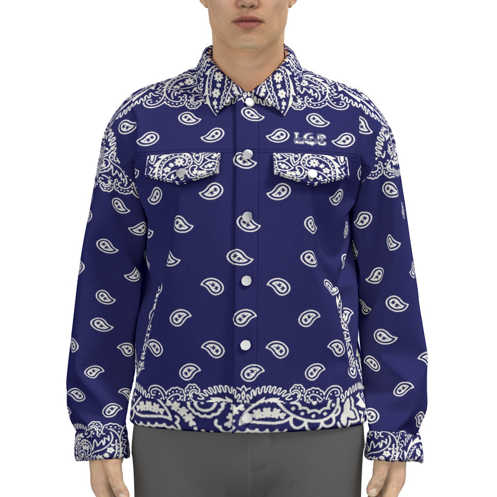 BANDANA FULLY NAVY Unisex Lapel Jacket