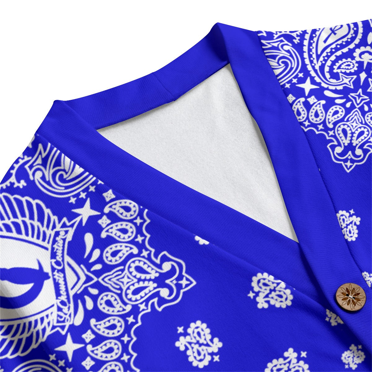 BANDANA Cs'UP Unisex V-neck Cardigan With Button Closure