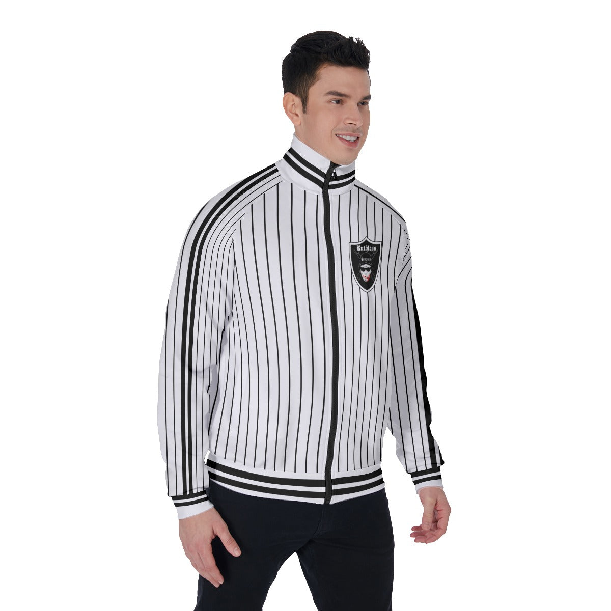 EAZY-E RUTHLESS WHT Men's Stand Collar Jacket