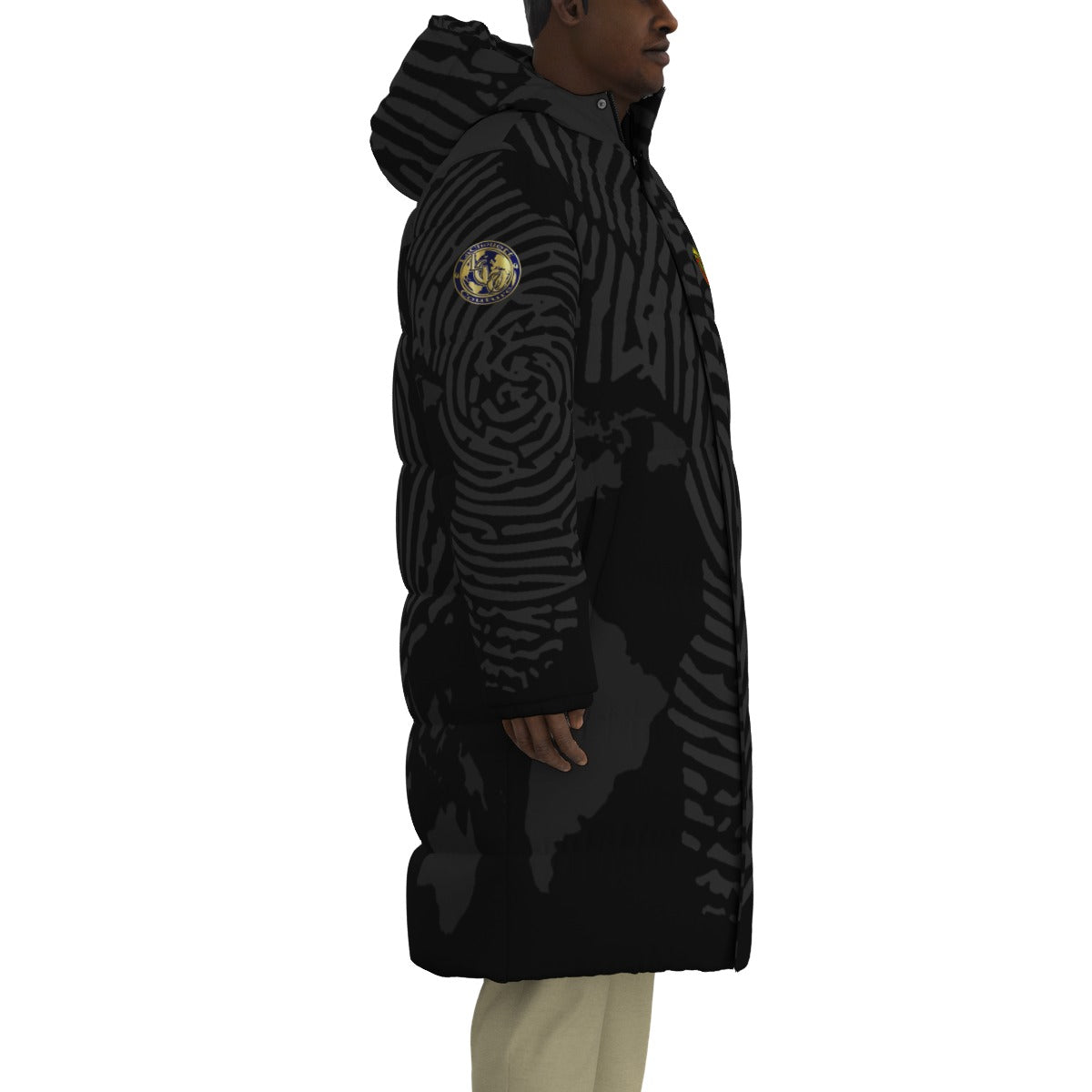 AFRICAN UNITED BLC Unisex Long Down Jacket