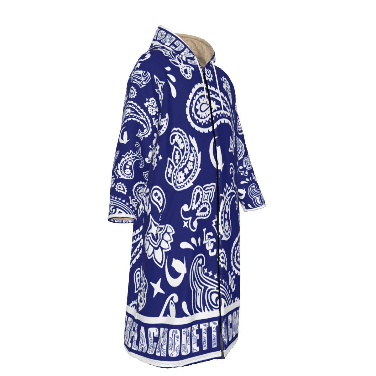 BANDANA PAISLEY NAVY Unisex Fleece Zip Up Windbreaker