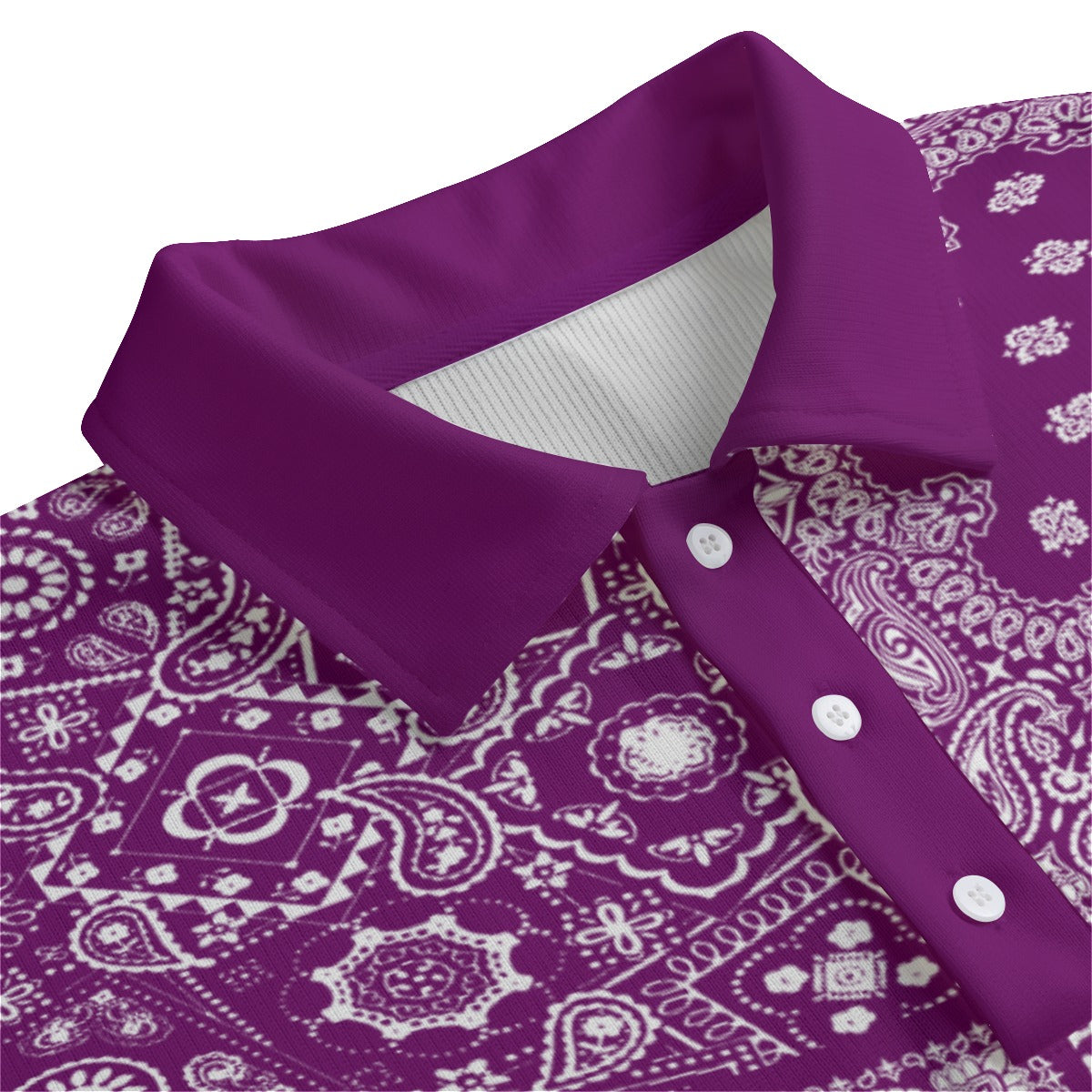 BANDANA MIX GRAPES Unisex Lapel Collar Sweater