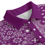 BANDANA MIX GRAPES Unisex Lapel Collar Sweater