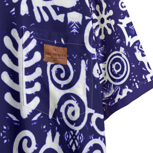 ADINKRA MXBLUE Men's Shirt With Pocket