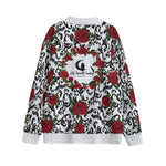 RED ROSES Unisex V-neck Cardigan With Button Closure