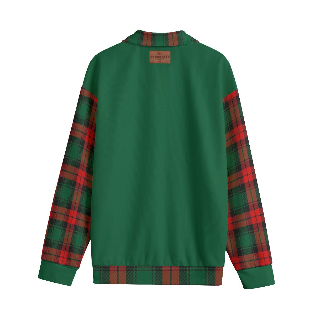 PLAID STYLE RBG1 Unisex Lapel Collar Sweater