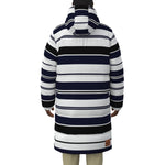 STRIPES BLCWHT Unisex Long Down Jacket