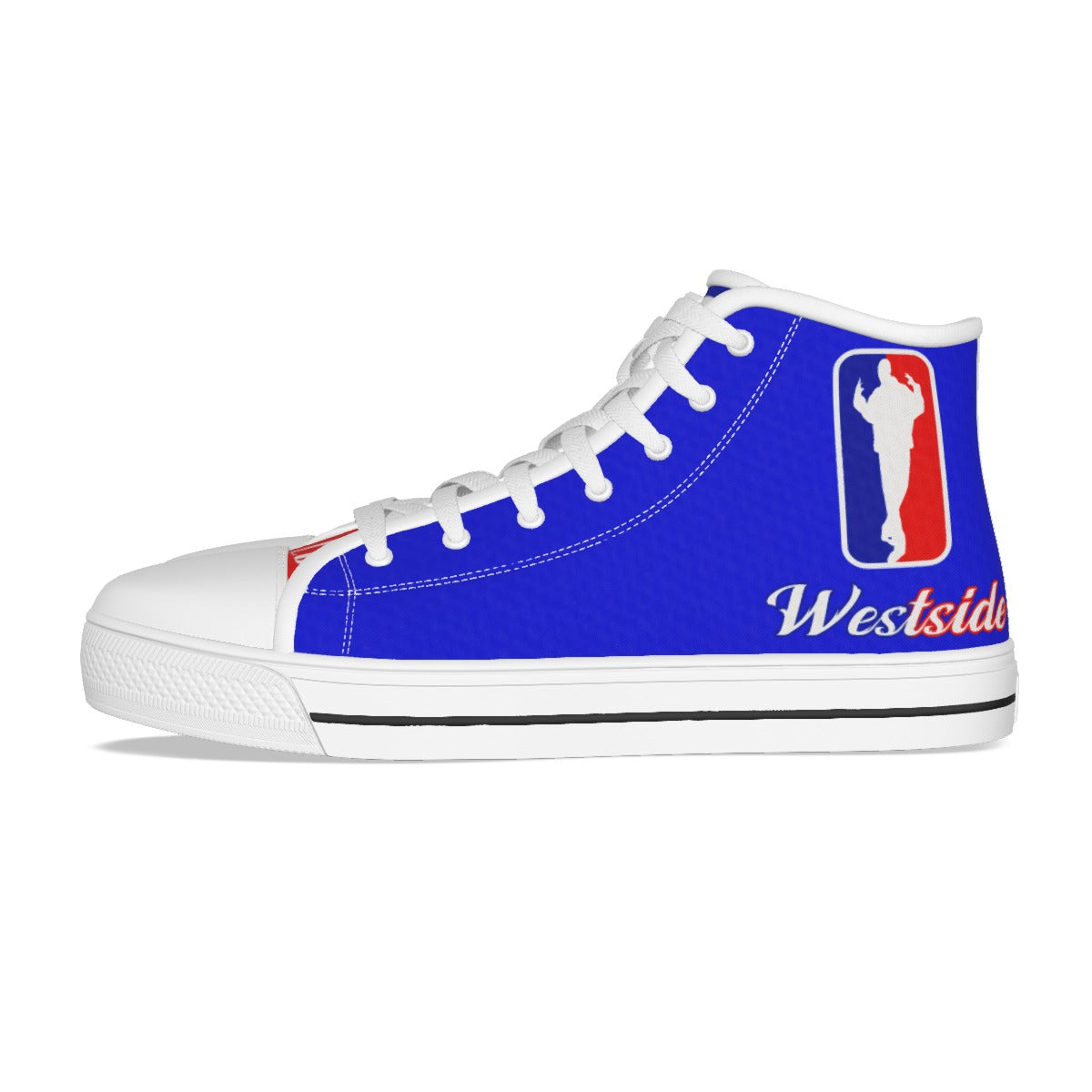 WESTSIDE BLUE Men's High Canvas Shoes