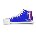 WESTSIDE BLUE Men's High Canvas Shoes