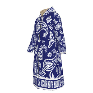 BANDANA PAISLEY NAVY Unisex Fleece Zip Up Windbreaker