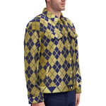 ARLEQUIN BLUE Unisex Lapel Jacket Cotton