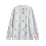 A.U.S DELUXE GLDWHT Unisex Cardigan With Button Closure