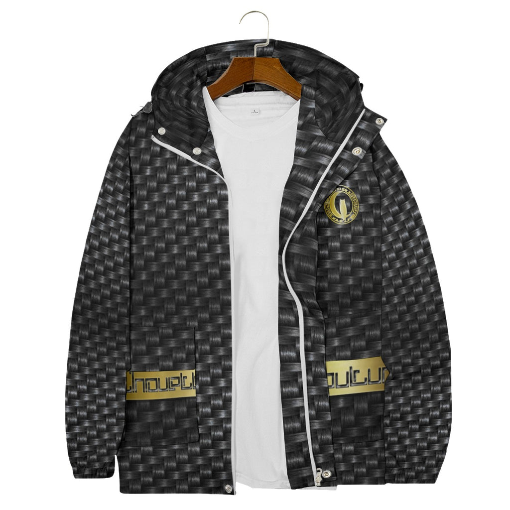 DELUXE BLC Windbreaker With Zipper Closure And Snap Button