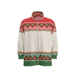 LCC KNITTED XMAS Unisex Stand Collar Zipped Thick Jacket
