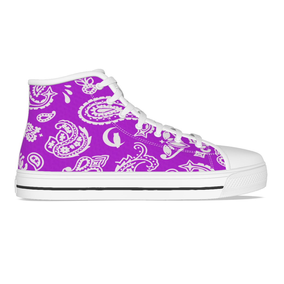 BANDANA PAISLEY GRAPES High Canvas Shoes