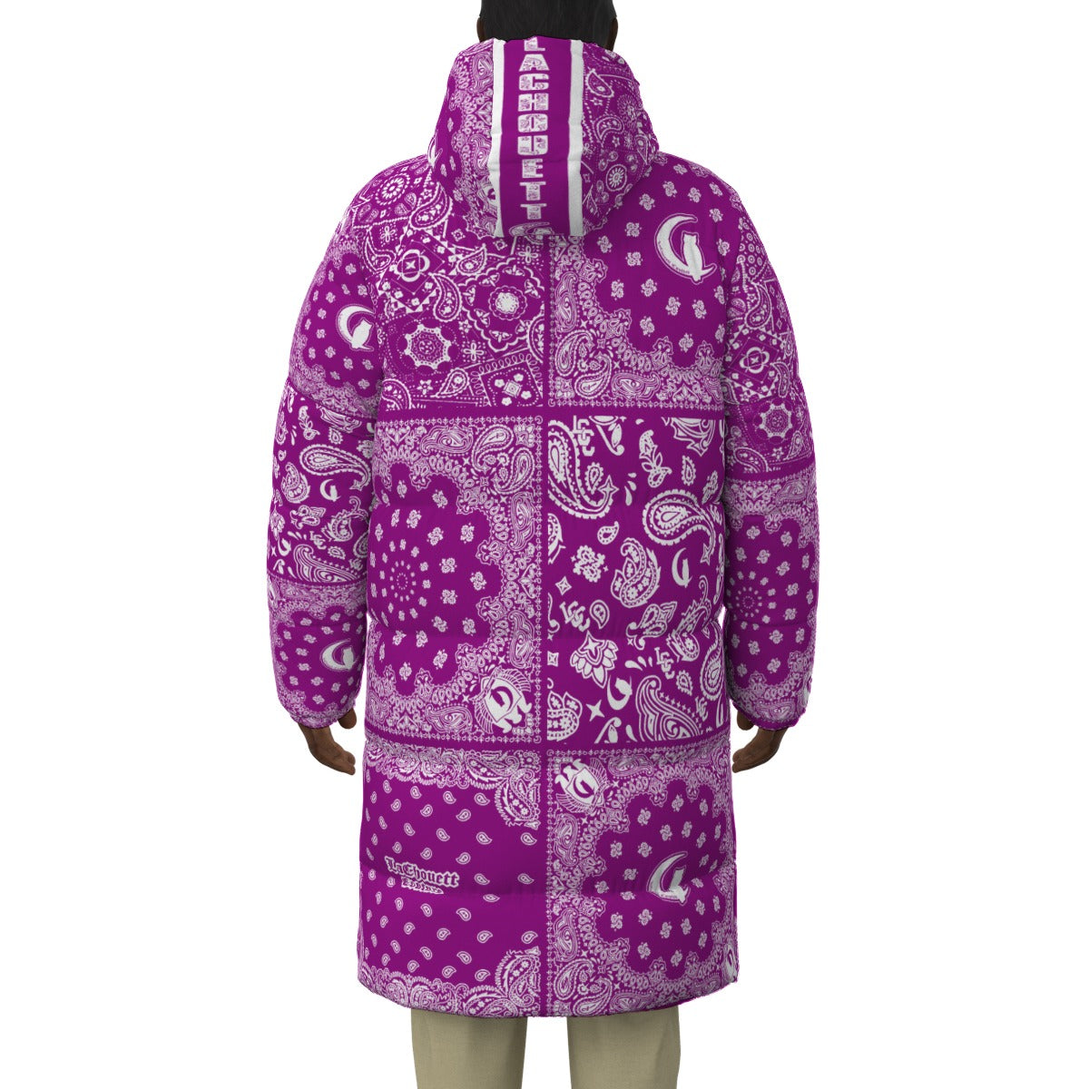 BANDANA MIX GRAPES Unisex Long Down Jacket