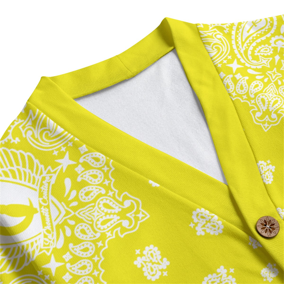 BANDANA L.K Unisex V-neck Cardigan With Button Closure