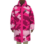 CAMOUFLAGE PINKISH Unisex Long Down Jacket
