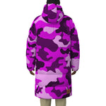 CAMOUFLAGE GRAPES Unisex Long Down Jacket